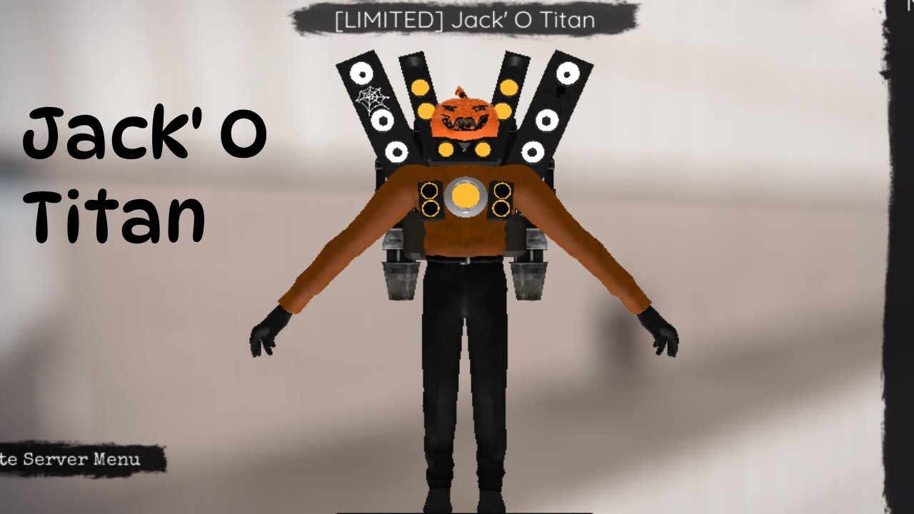 Roblox SkibiVerse How to get Jack' O Titan