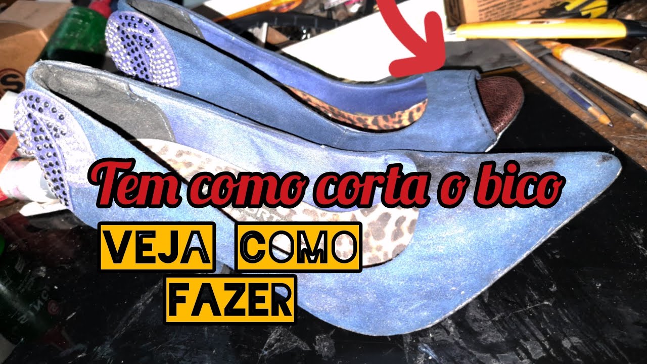 como cortar o bico de sapato scarpan..