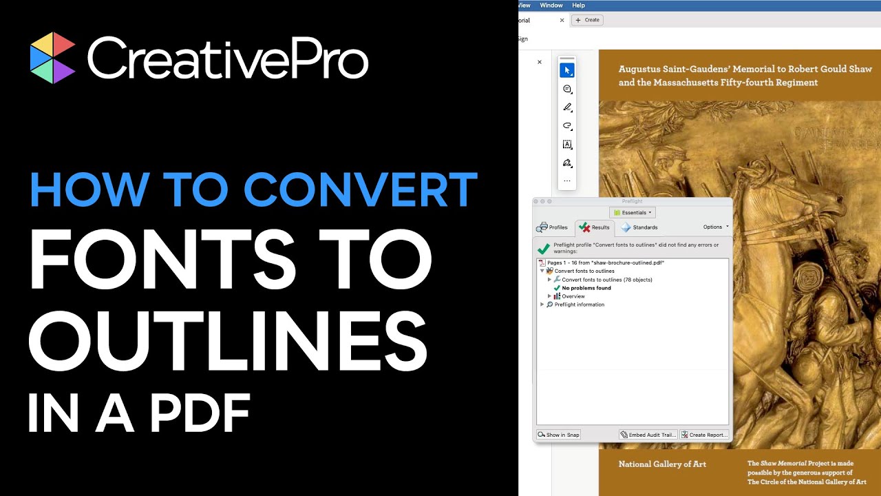 Acrobat: How to Convert Fonts to Outlines in a PDF (Video Tutorial)
