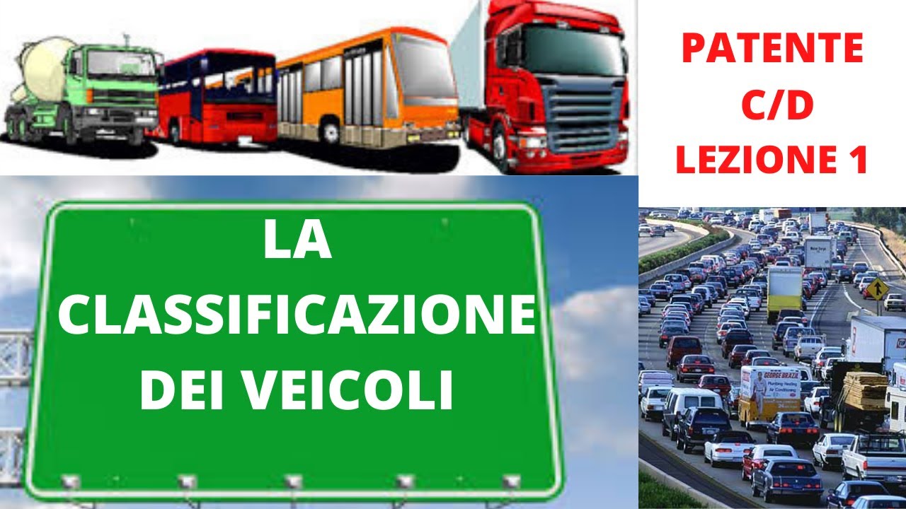 Classificazione Veicoli e Categorie Internazionali + QUIZ ESAME Patente C e D Lezione 1