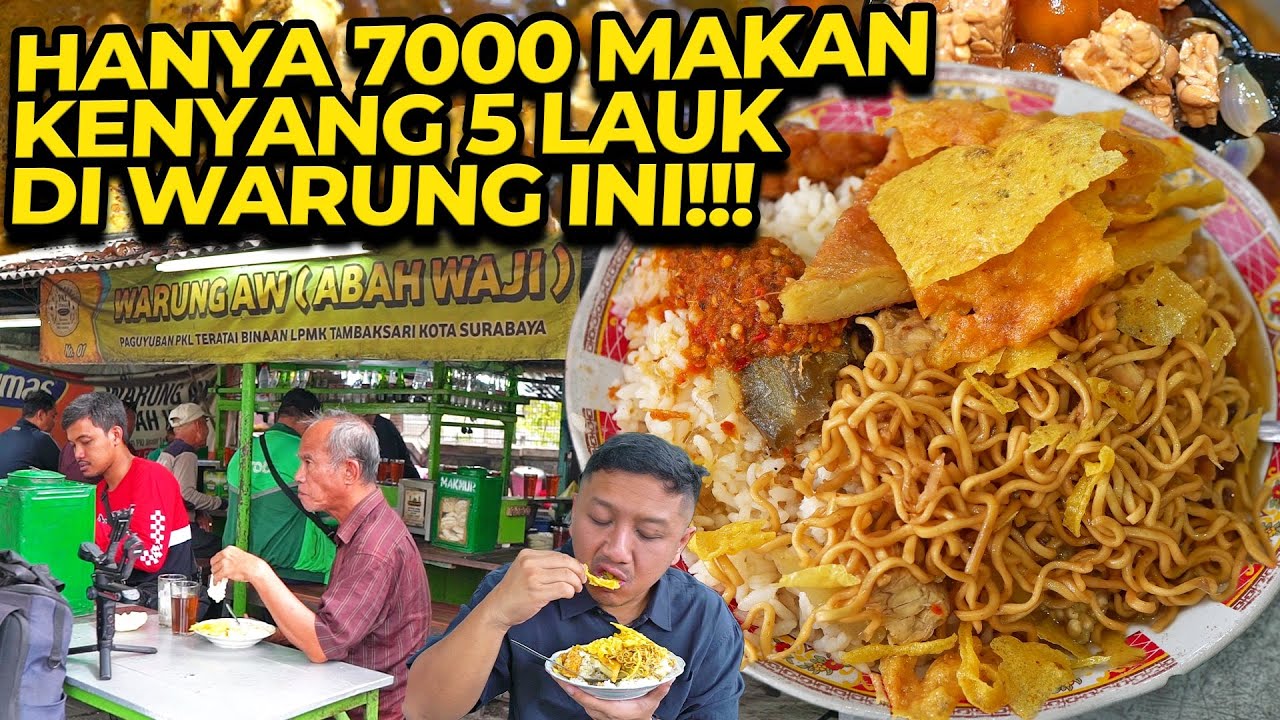 HANYA 7000 MAKAN KENYANG 5 LAUK DI WARUNG INI!!!