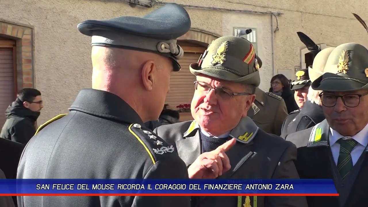 SAN FELICE DEL MOLISE RICORDA IL CORAGGIO DEL FINANZIERE ANTONIO ZARA