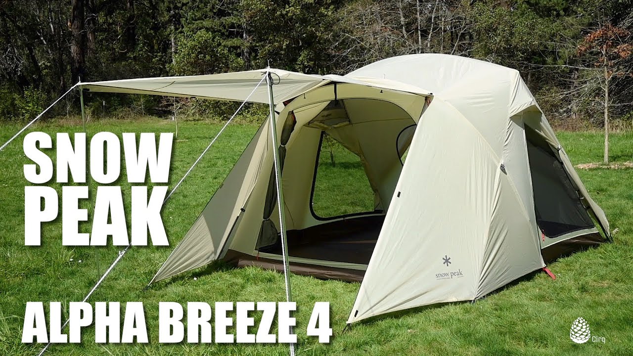 Snow Peak Alpha Breeze 4 Tent Overview, Set Up, Awning & Takedown