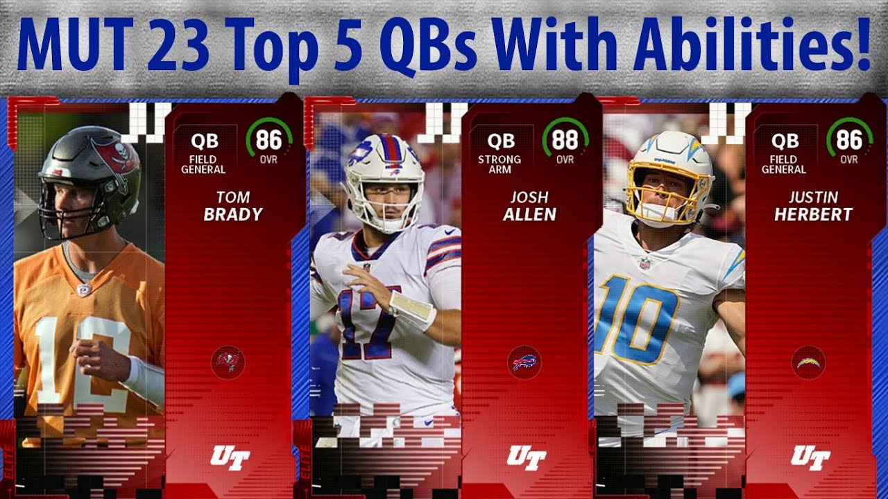 MUT 23 Top 5 QBs + ABILITIES! Madden 23 Ultimate Team! No Mahomes or Wentz?! Here's Why!  Day 1 QBs!