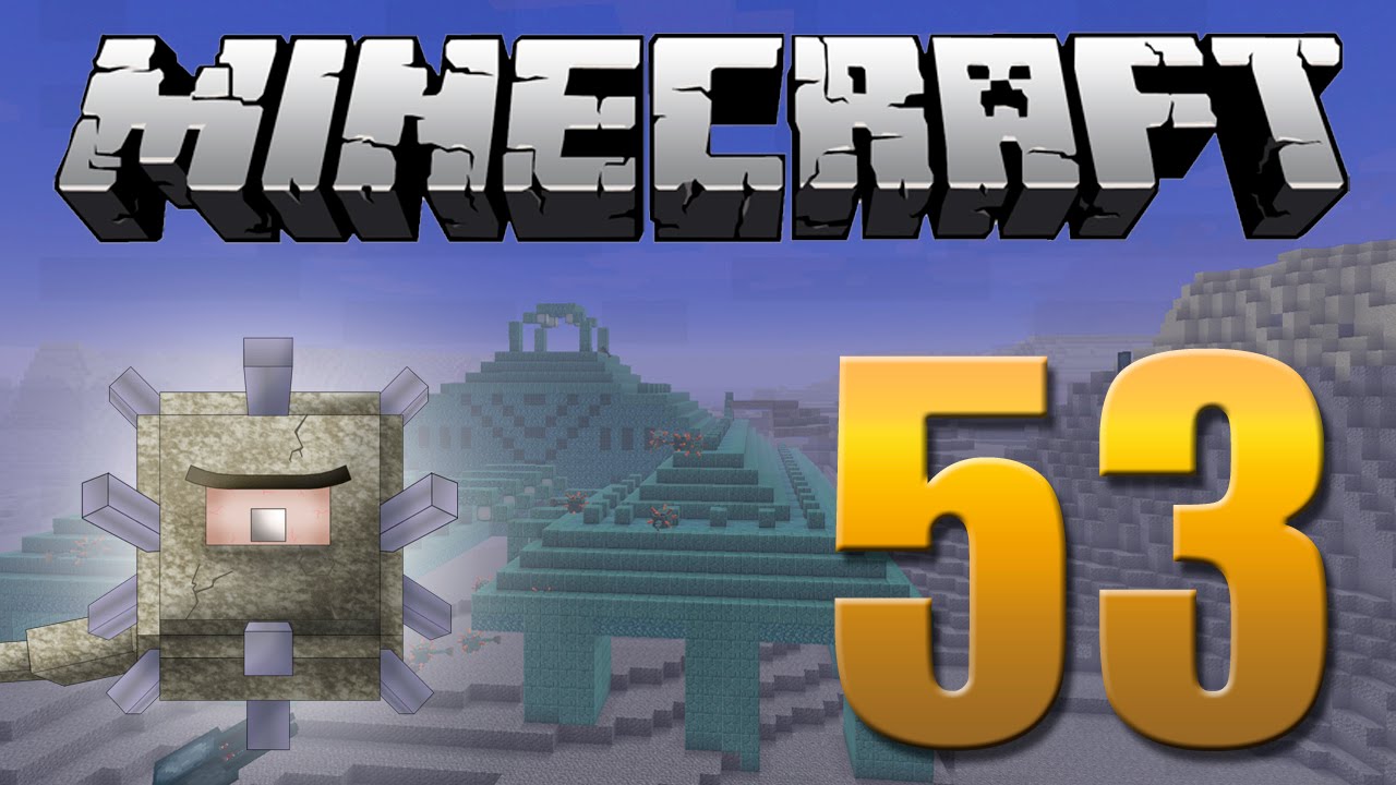 Guardian boss / Ocean Monument / Esponjas  - Minecraft Em busca da casa automática #53.