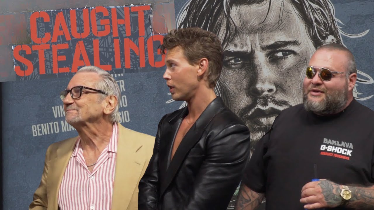Austin Butler & Caught Stealing Cast Hype Darren Aronofsky’s Latest On The Red Carpet