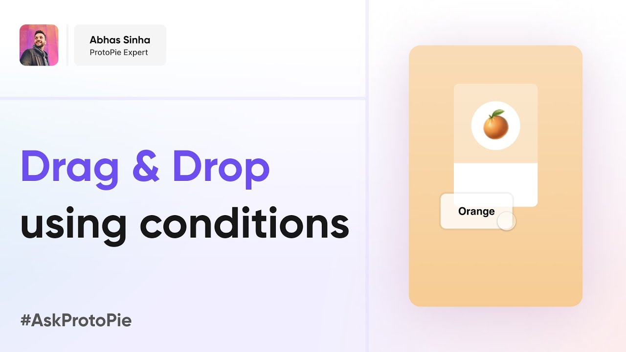 ProtoPie Tutorial | How to Drag and Drop Using Conditions, Touch Up #AskProtoPie