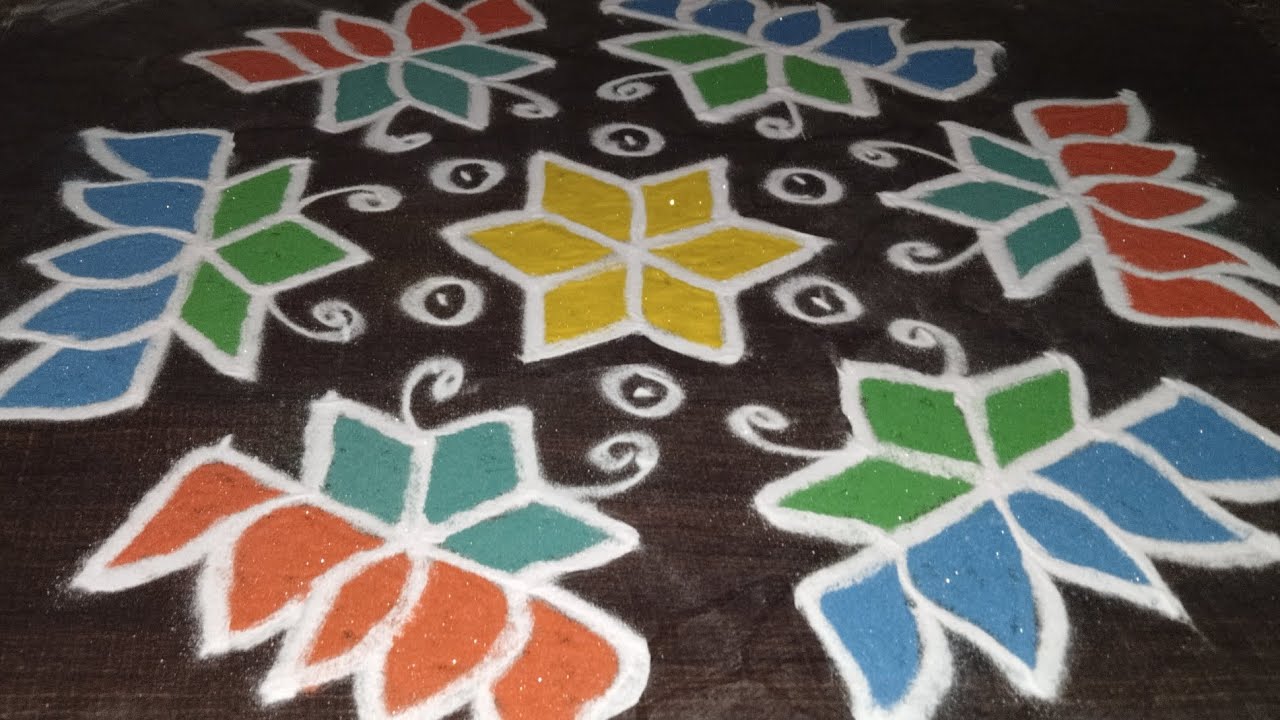 || Rang Rangoli || Easy and special Muggulu || Kolam ||