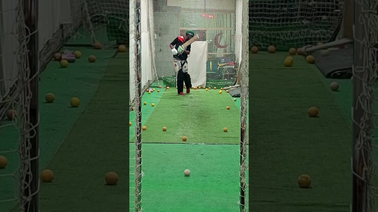 Bowling machine practice session