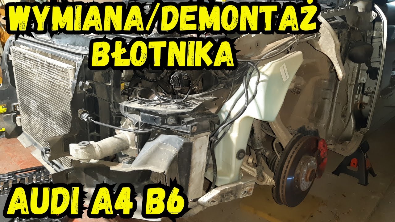 Jak zdjąć przedni błotnik w Audi A4 B6 – krok po kroku
