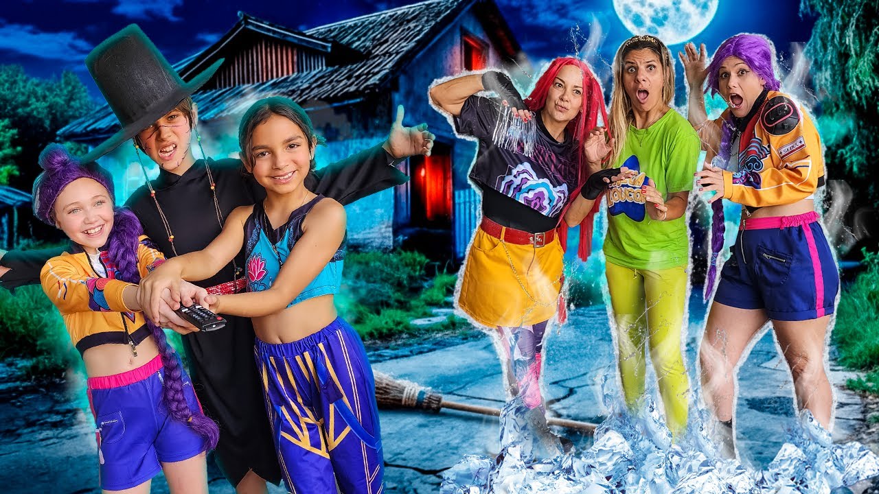 AS FILHAS DAS HUNTRIX PAUSARAM AS GUERREIRAS DO KPOP - DESAFIO DO PAUSE EXTREMO