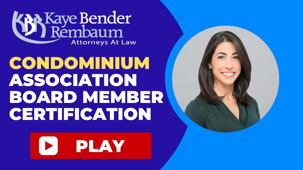 Condominium Board Member Certification | Recorded January 17, 2023