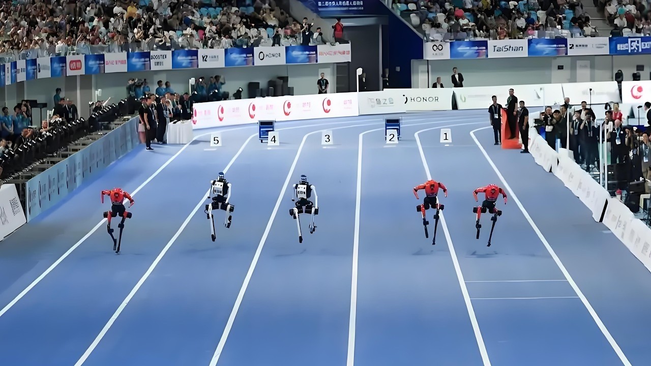 1OOm FINAL Adult Size Robots: World Record Broken Again As China State Owned Robot Runs 8:64s