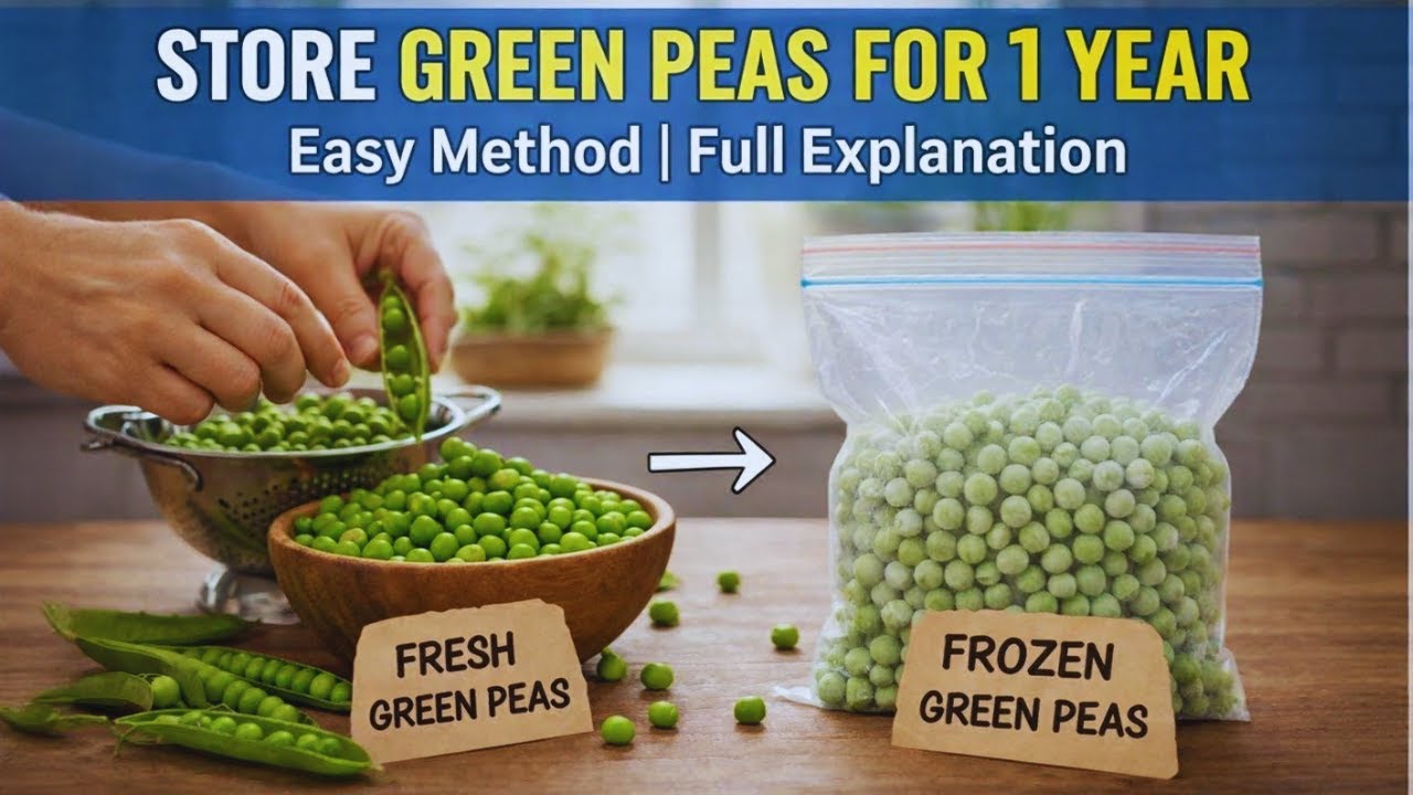 How to Freeze Green Peas at Home - No Salt, No Sugar, No Preservatives
