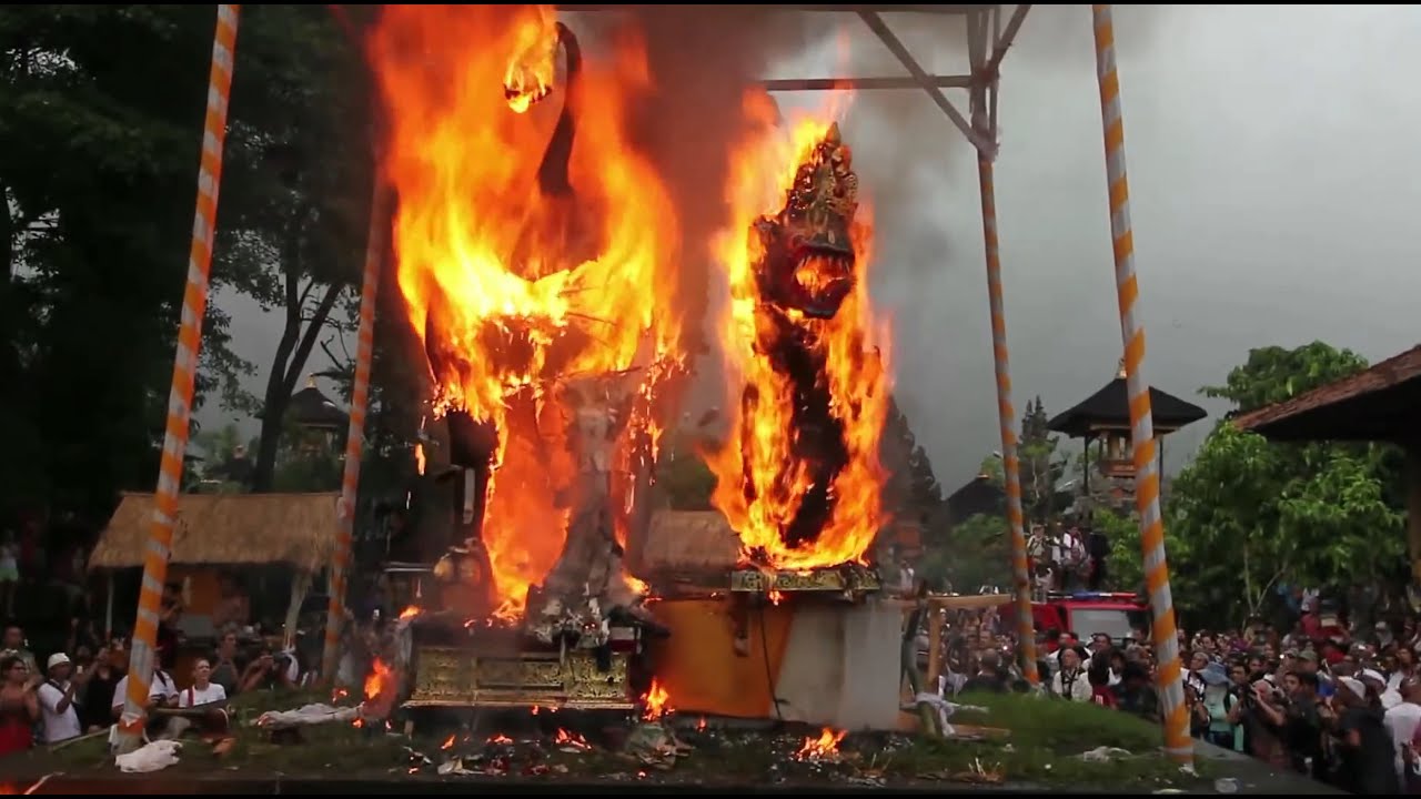 Crematie op Bali, Indonesië