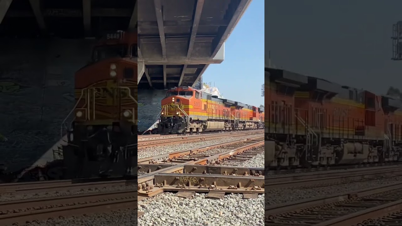 BNSF #5449 Passing By The Whittier Diamond Railroad Crossing