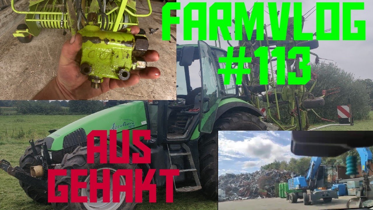 FarmVLOG#113 4,5ha noch mal im Heu / Neuer Ballenspieß/550kg schrott
