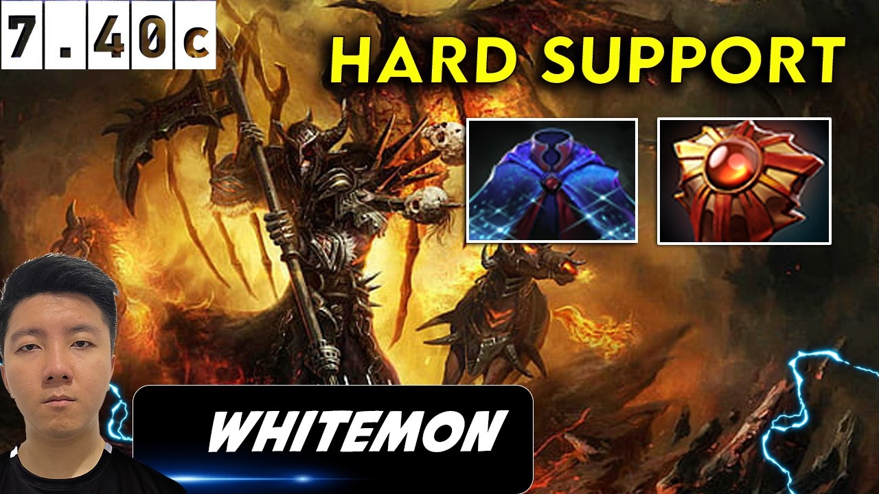 Whitemon Warlock Hard Support - Dota 2 Patch 7.40c Pro Player Full gameplay