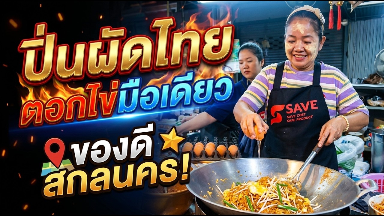 ปิ่นผัดไทยสุดยอด ร้านสุดฮิตจังหวัดสกลนคร