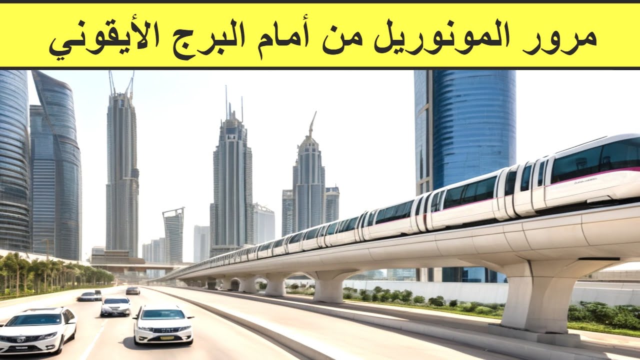 أخيرا👈 مرور مونوريل شرق النيل أمام البرج الأيقوني مع بداية تشغيل المونوريل بالعاصمة الادارية الجديدة