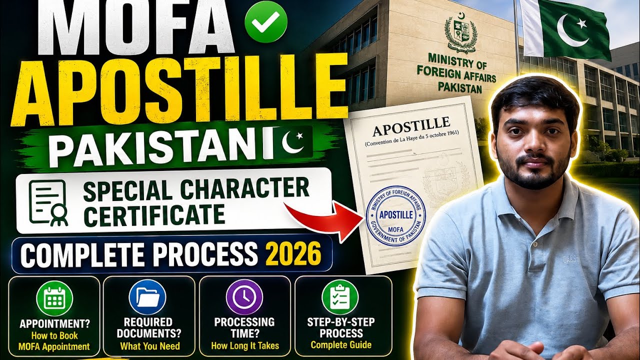 How to Apostille Special Character Certificate in Pakistan 🇵🇰| MOFA Complete Guide