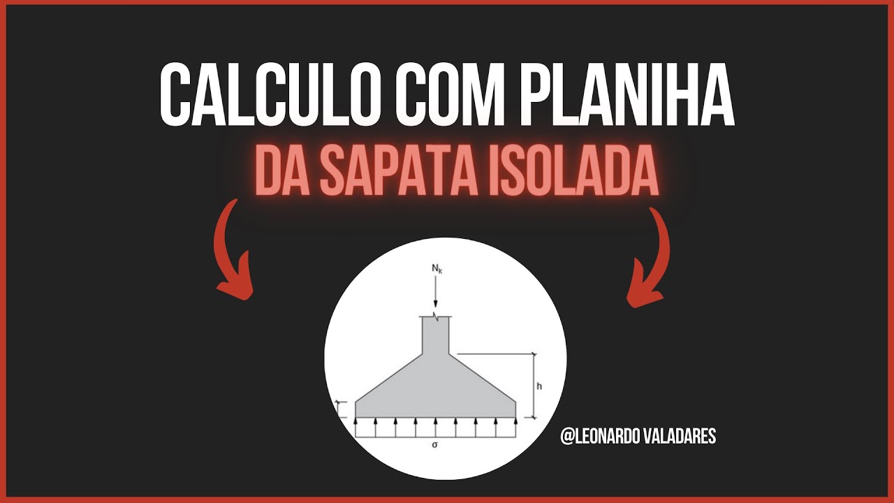 Como calcular sapata isolada com planilha
