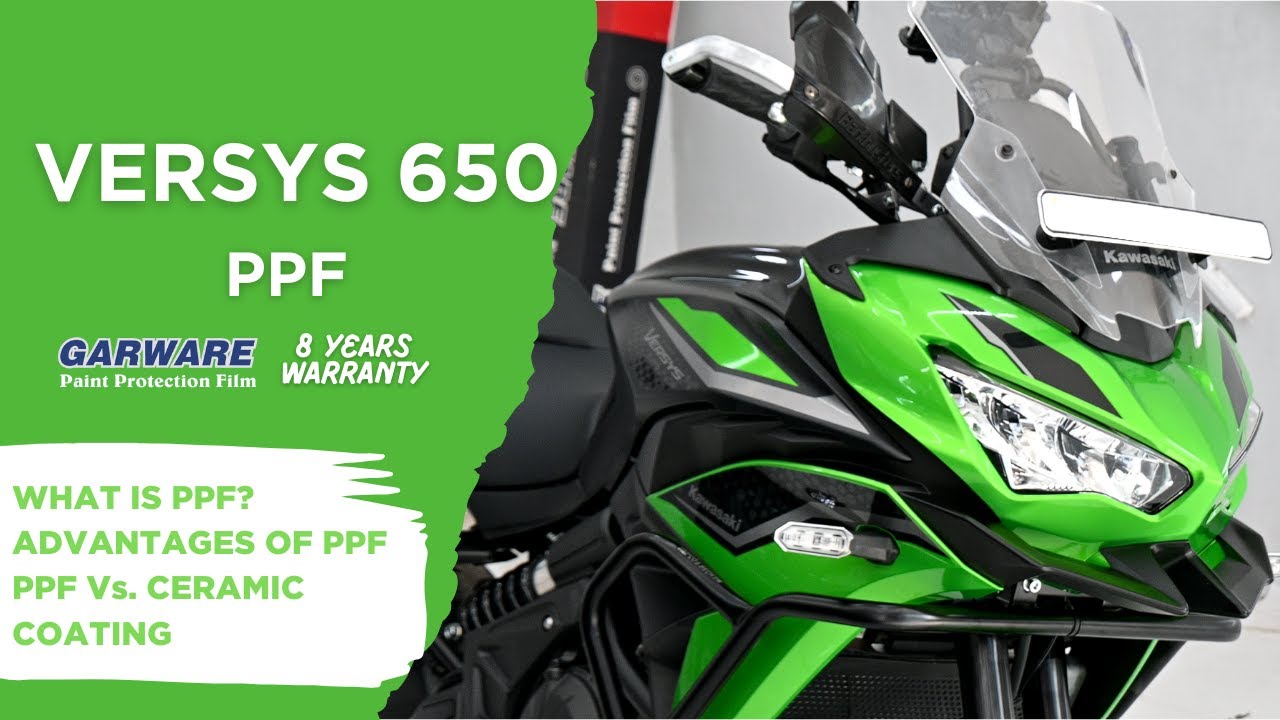 Paint Protection Film (PPF) on Kawasaki Versys 650 | Advantages | PPF Vs. Ceramic Coating