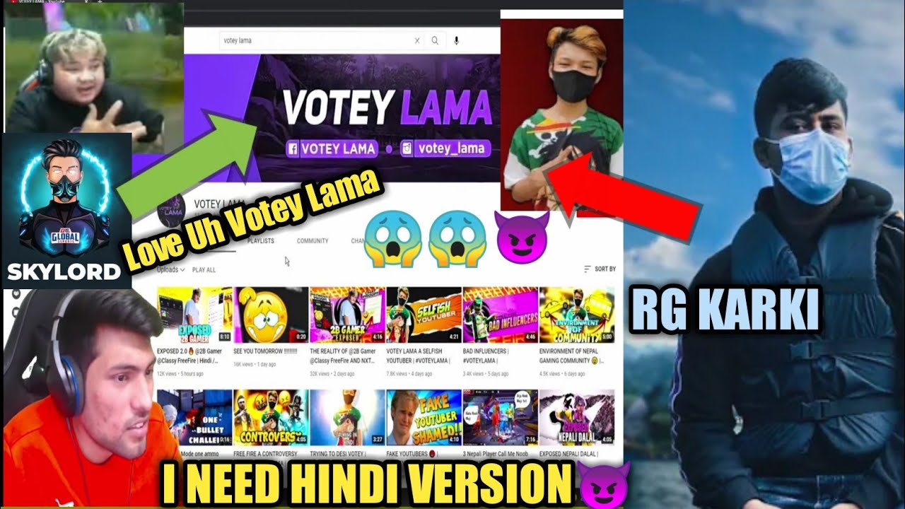 SKY LORD Love Neplai Controversy 😈Why!?RG Karki React On Votey Lama!Bshow Mgr.