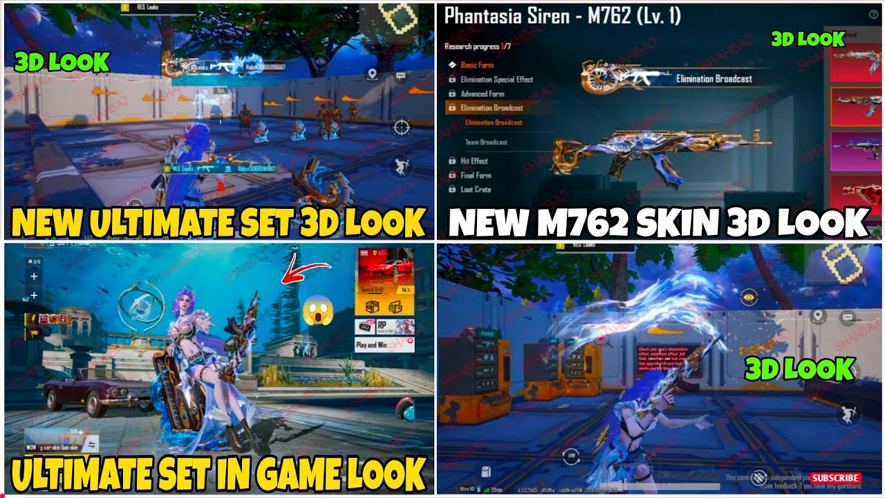 🔴NEW ULTIMATE SET 3D LOOK😱 & NEW M762 SKIN 3D LOOK🤯 | NEXT ULTIMATE SET IN GAME LOOK🔥 |NEW PRE ORDER