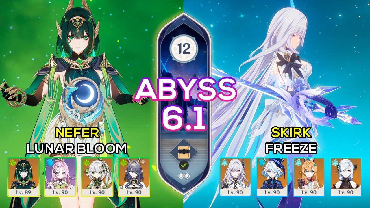 C0 Nefer Bloom & C0 Skirk Freeze | Spiral Abyss 6.1 | Genshin Impact