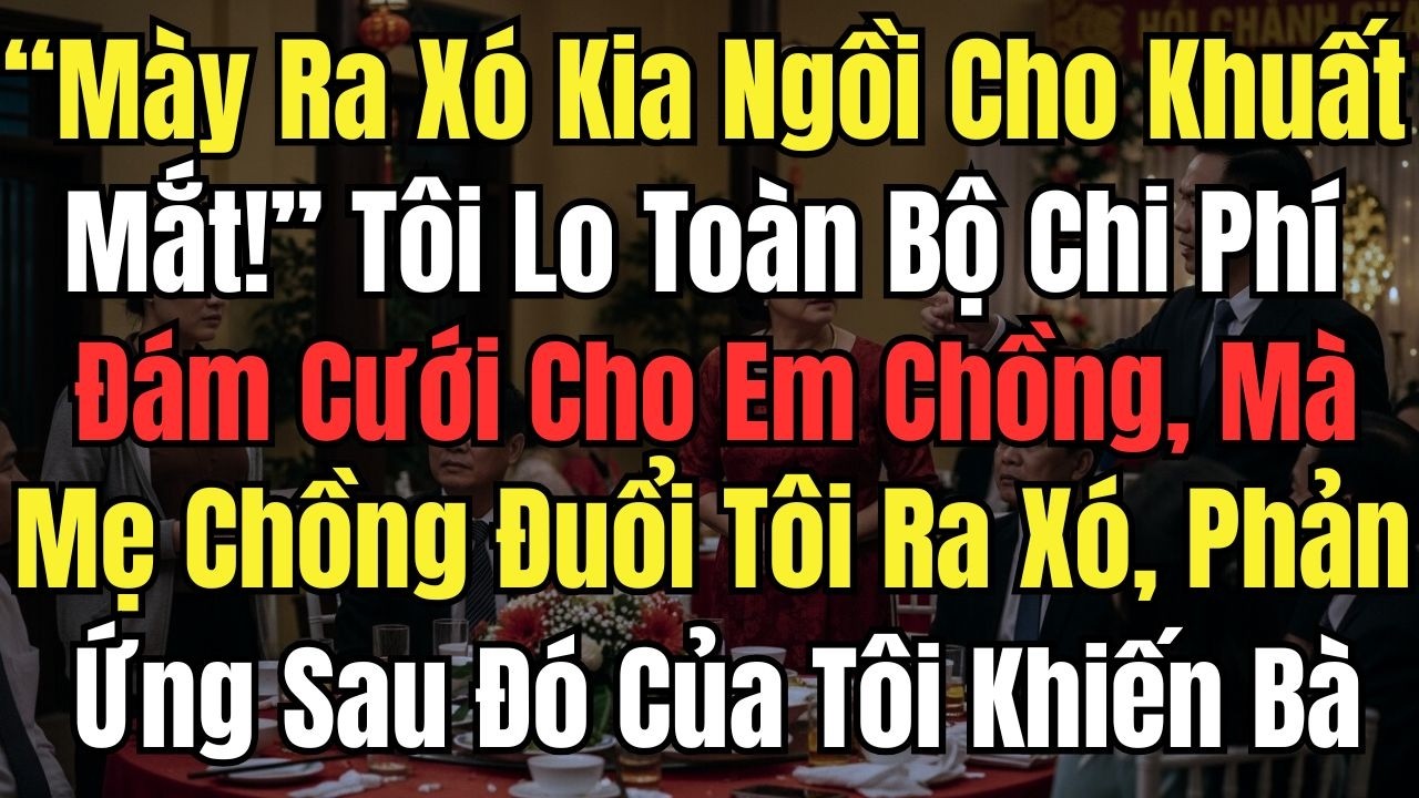 “Mày Ra Xó Kia Ngồi Cho Khuất Mắt!” Tôi Lo Toàn Bộ Chi Phí Đám Cưới Em Chồng, Mà Mẹ Chồng Đuổi Tôi