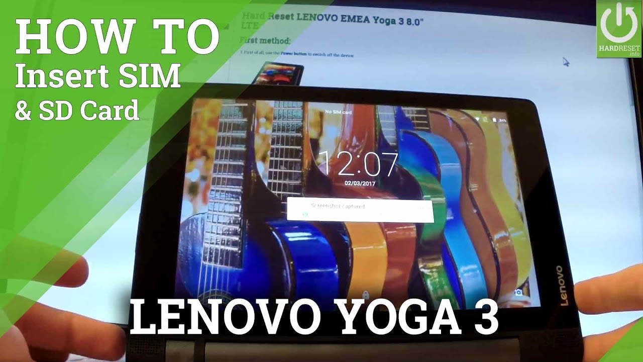 Вставьте SIM-карту и SD-карту в LENOVO Yoga 3 — настройте SIM-карту и SD-карту