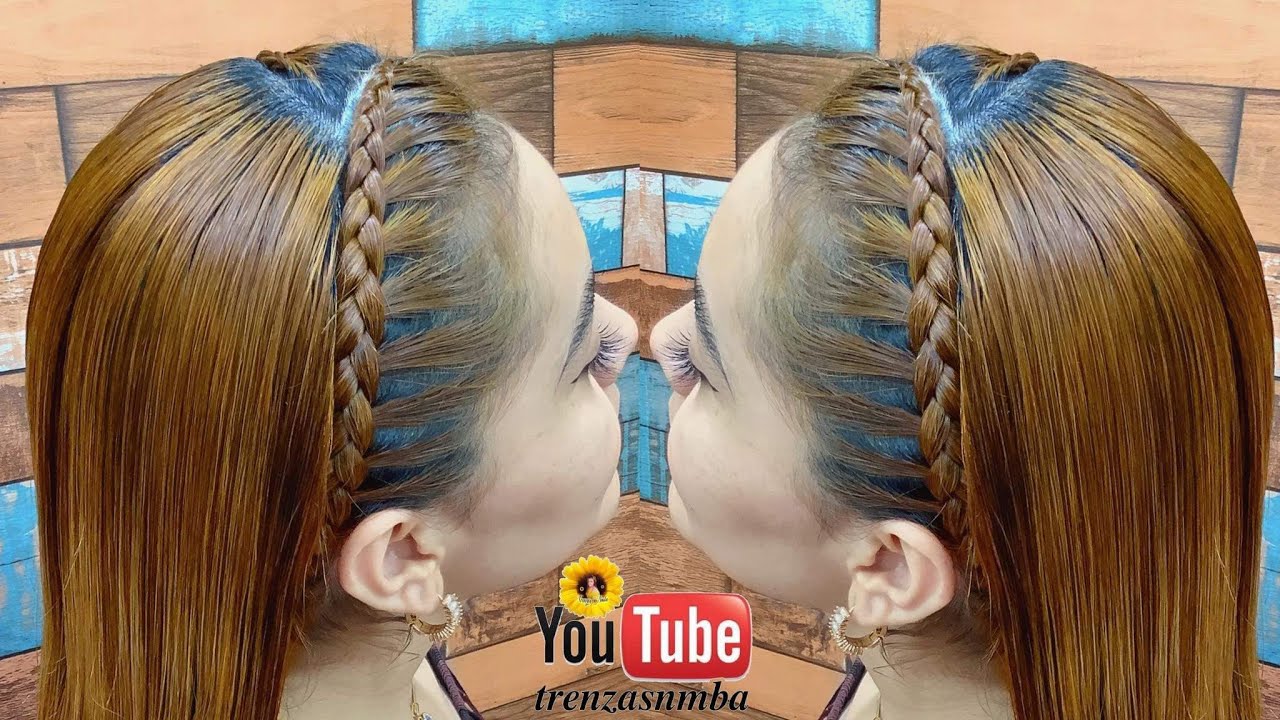 Hermoso peinado en trenza diadema fácil ❤️, peinado para niñas
