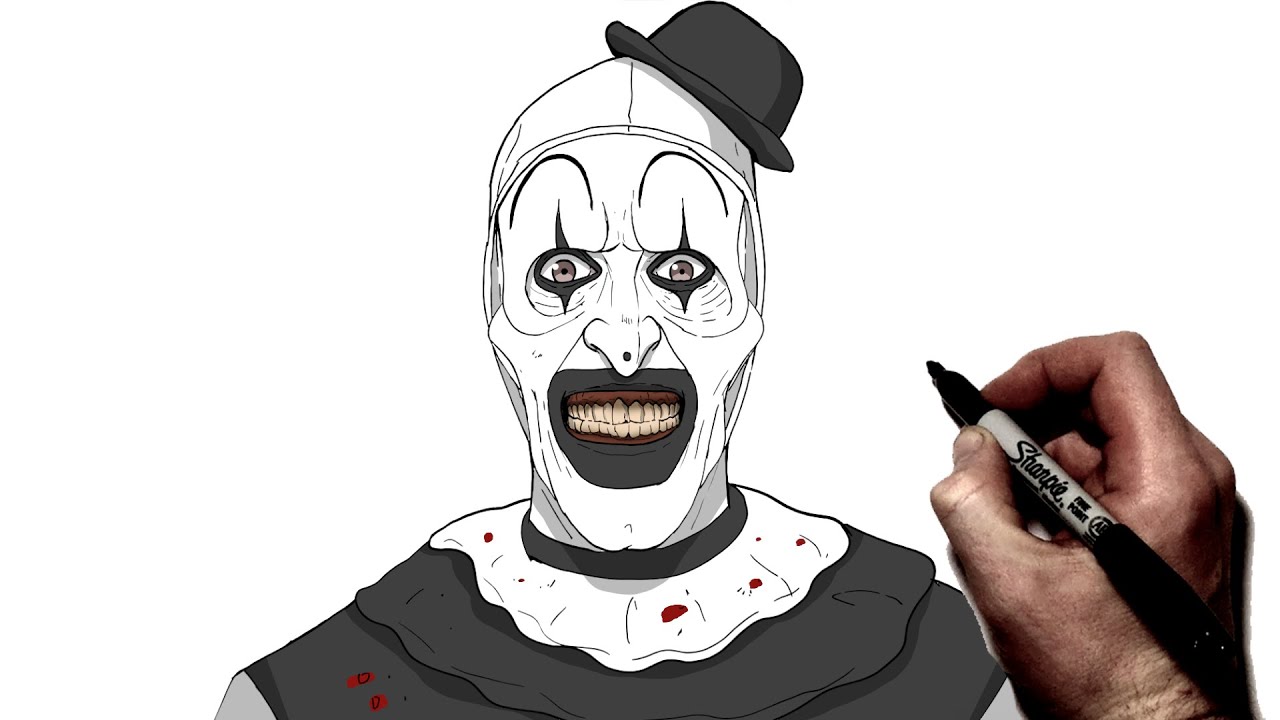 How To Draw Art The Clown | Step By Step | Terrifier