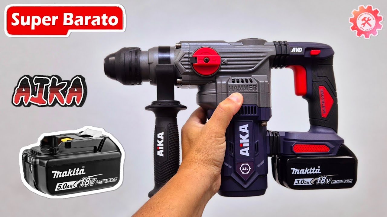 MELHOR QUE MAKITA BOSCH DEWALT (SERÁ) Martelete Furadeira AIKA 20V Brushless Mega Barato