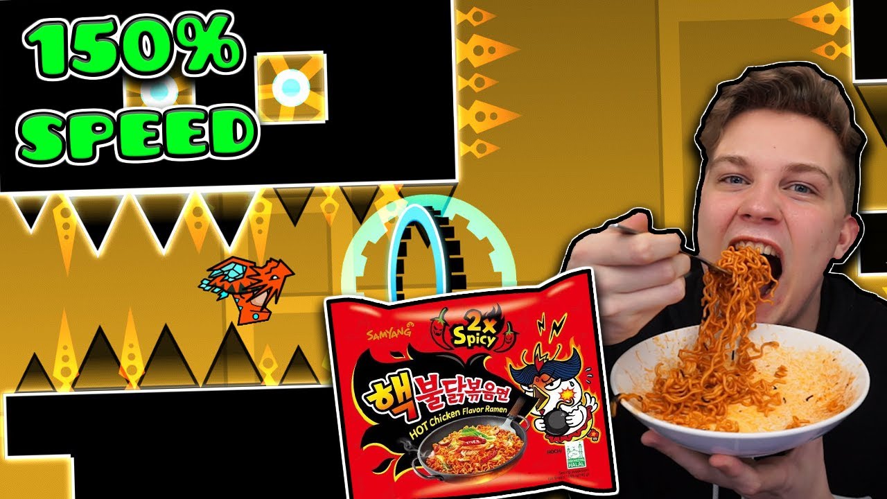 EXTREME Spicy Noodle Challenge - ROBTOP LEVELS AT 150% SPEED