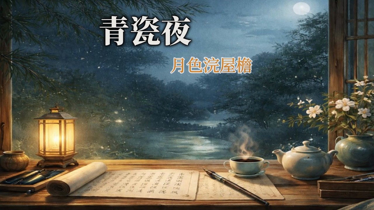 《青瓷夜》｜墨香入夜淡似茶烟｜古风治愈｜Chinese Ancient Style · Ambient Music