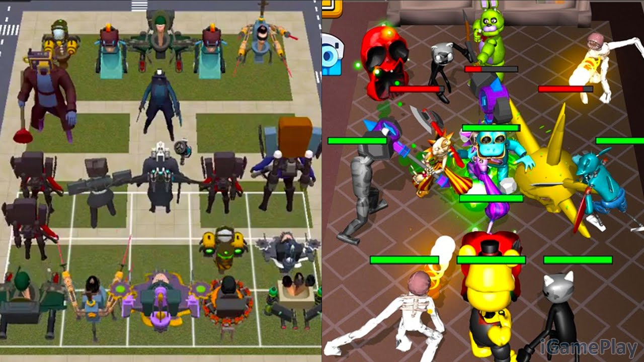 Toilet Monster Merge War Vs Beat Door 100 Challenge, Merge Battle Gameplay