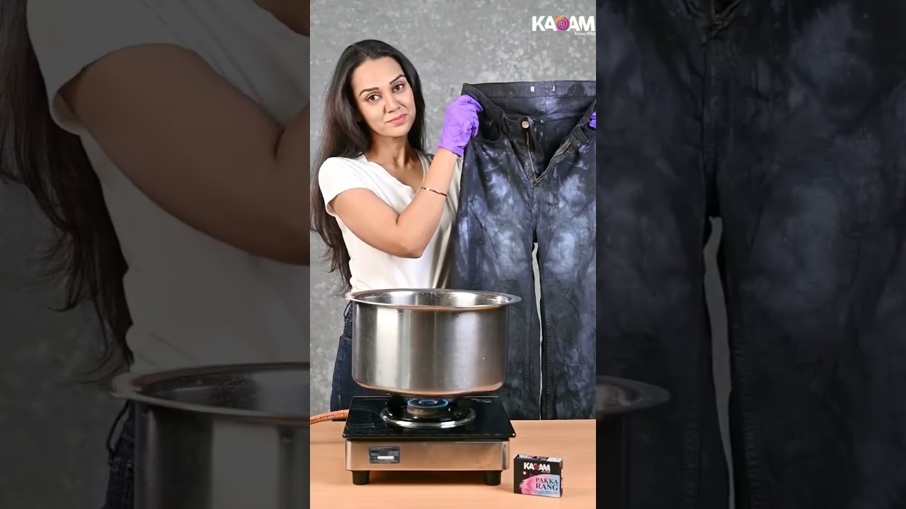 How to dye your old faded jeans with Kadam Pakka Rang!