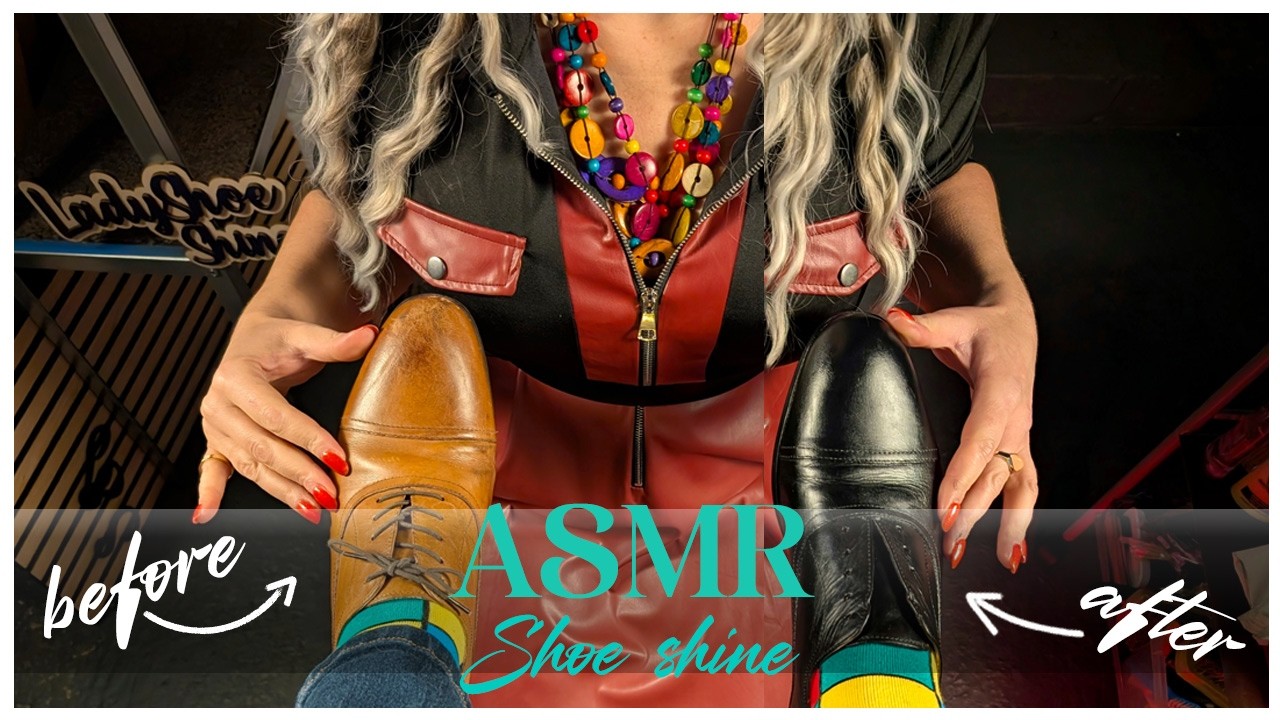 ASMR | Drastic Shoe Dye Transformation (Brown to Black)
