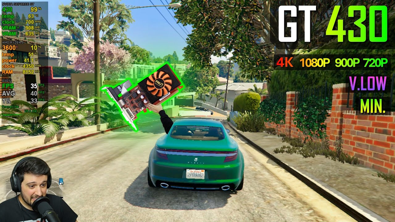 The GT 430 1GB (from 2010) in GTA 5!