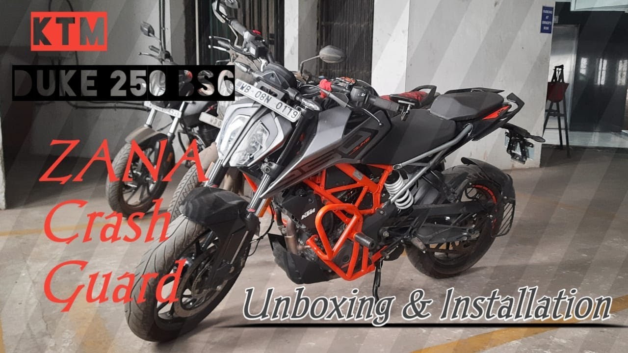 ZANA CRASH GUARD for KTM DUKE 125, 200, 250 & 390 BS6 | #zana #duke250bs6  INSTALLATION
