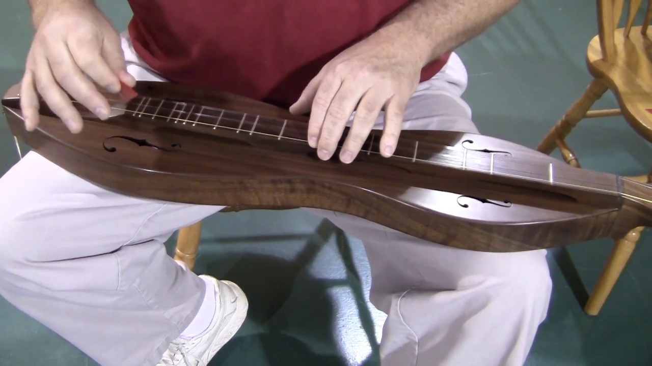 Handmade Folkcraft&reg; FSH Series Mountain Dulcimer Demonstration, Solid Walnut Body And Top