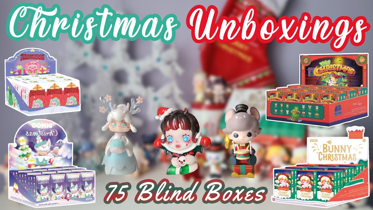 75 Christmas & Winter Blind Box Unboxing + Dimoo, Bunny, Yoki & ShinWoo Christmas Full Cases!