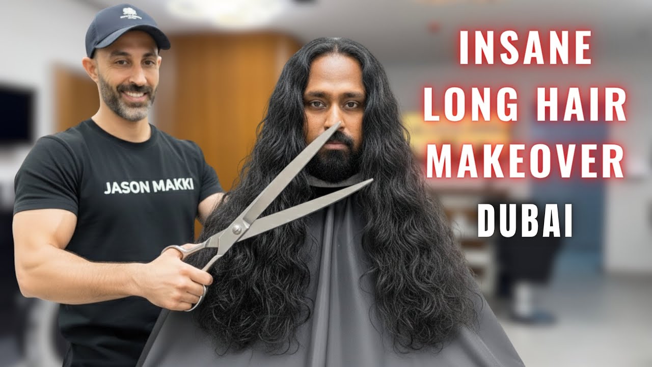 TOP LONG HAIR TRANSFORMATION IN DUBAI - Wife Might NOT be able to Recognize him ♥️
