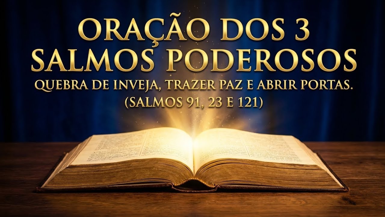 Oração dos 3 Salmos Poderosos: Quebra de Inveja, Trazer Paz e Abrir Portas. (Salmos 91, 23 e 121)