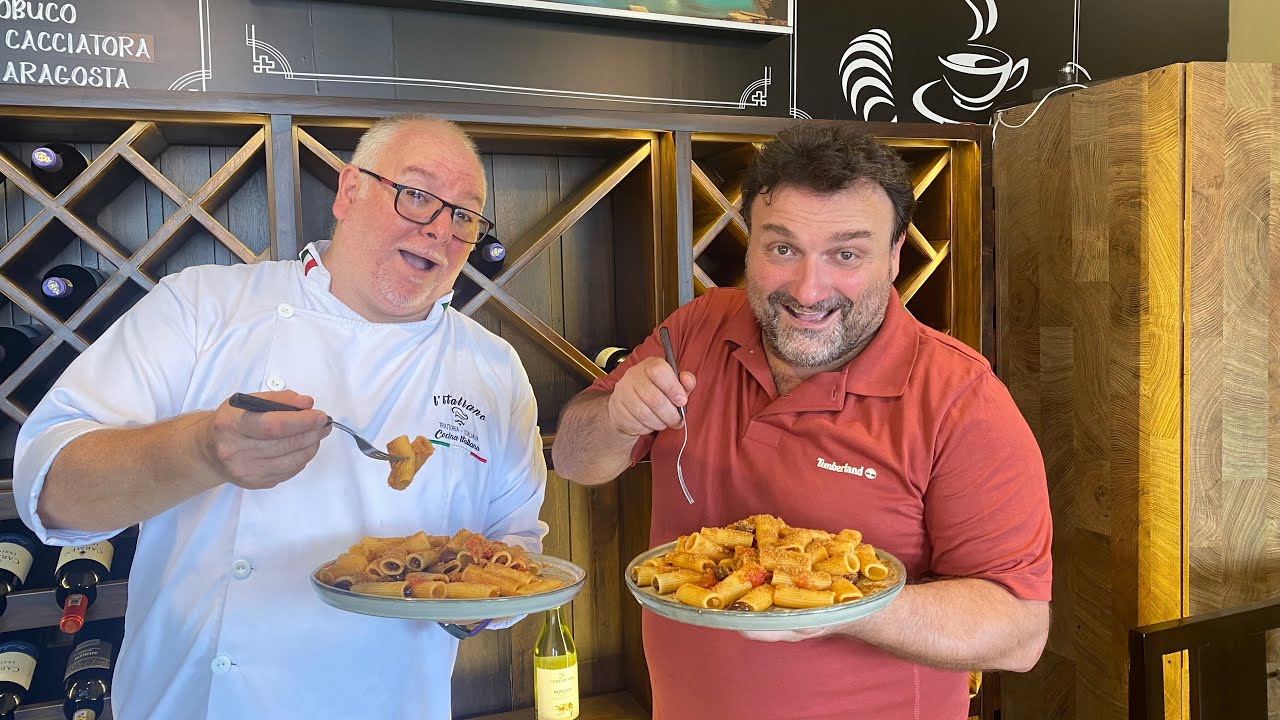 Rigatoni alla Ragusana (Ristorante in Ecuador)