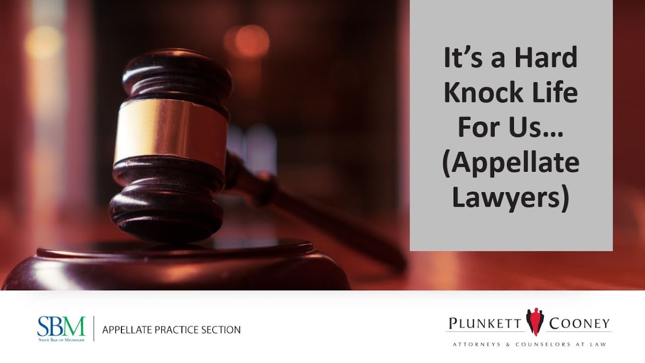 It's a Hard Knock Life for us Appellate Lawyers
