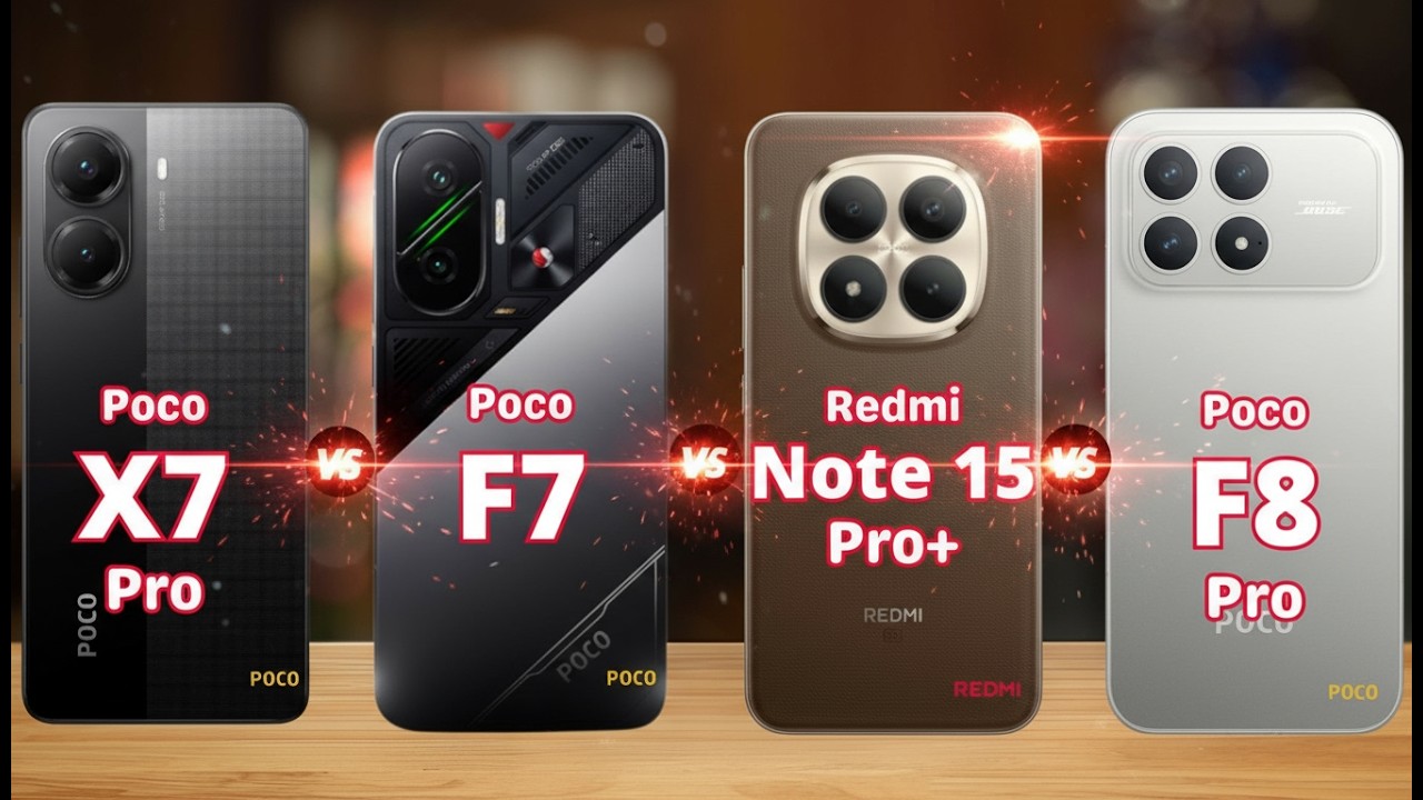 Poco X7 Pro vs Redmi Note 15 Pro 5G vs Redmi Note 15 Pro Plus vs Poco F8 Pro