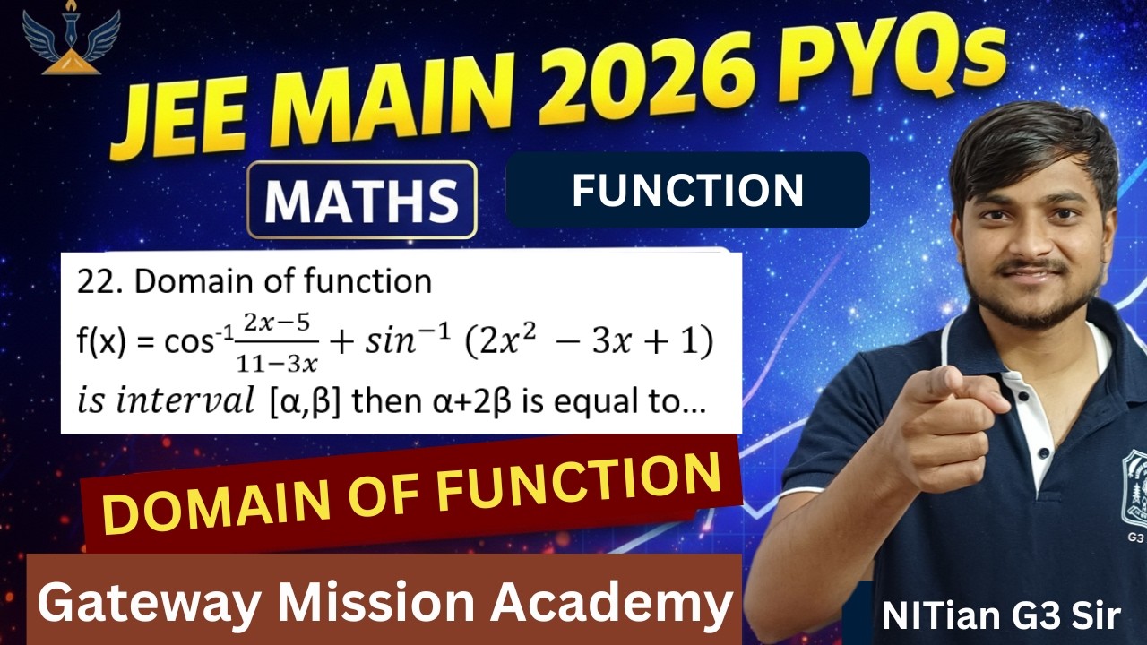 JEE Main 2026 🔥 Domain of Inverse Trig Function | G3 Sir | Gateway Mission Academy #iitjee